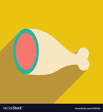 Flat with shadow icon and mobile application ham vector image