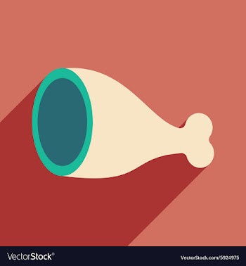 Flat with shadow icon and mobile application ham vector image