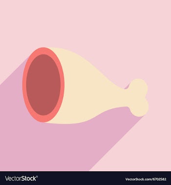 Flat with shadow icon and mobile application ham vector image