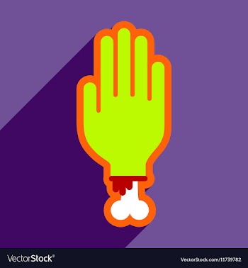 Flat with shadow icon and mobile application hand vector image