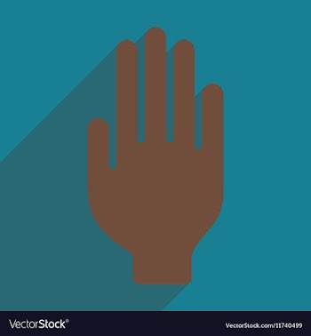 Flat with shadow icon and mobile application hand vector image