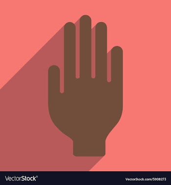 Flat with shadow icon and mobile application hand vector image