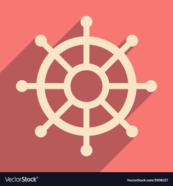Flat with shadow icon and mobile application helm vector image