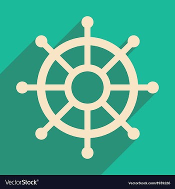 Flat with shadow icon and mobile application helm vector image