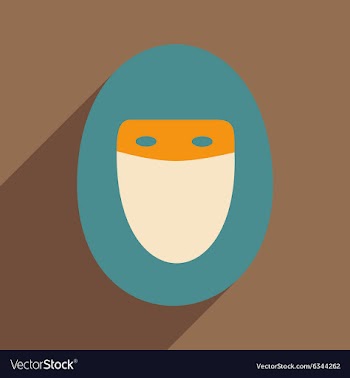 Flat with shadow icon and mobile application hijab vector image