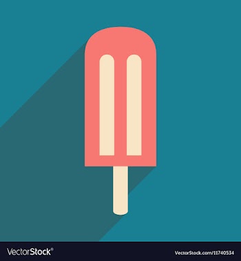 Flat with shadow icon and mobile application ice vector image
