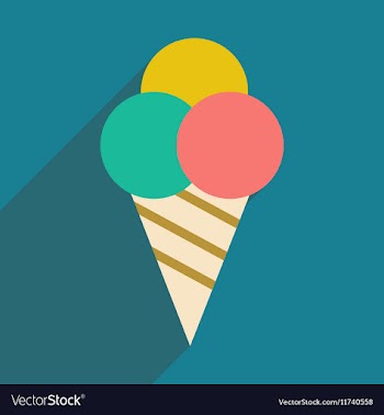 Flat with shadow icon and mobile application ice vector image