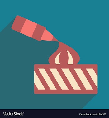 Flat with shadow icon and mobile application ice vector image