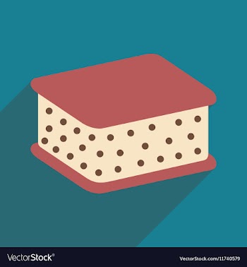 Flat with shadow icon and mobile application ice vector image