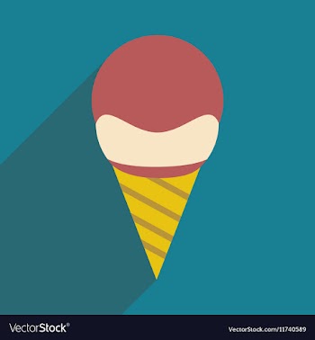 Flat with shadow icon and mobile application ice vector image