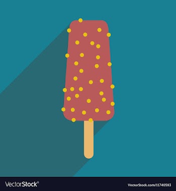 Flat with shadow icon and mobile application ice vector image