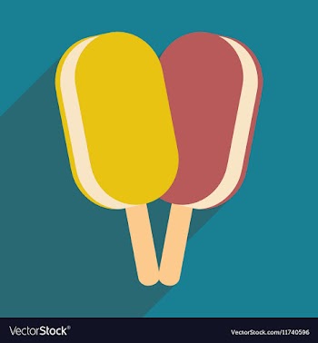 Flat with shadow icon and mobile application ice vector image