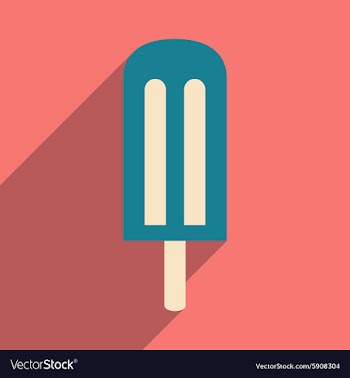 Flat with shadow icon and mobile application ice vector image