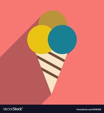 Flat with shadow icon and mobile application ice vector image