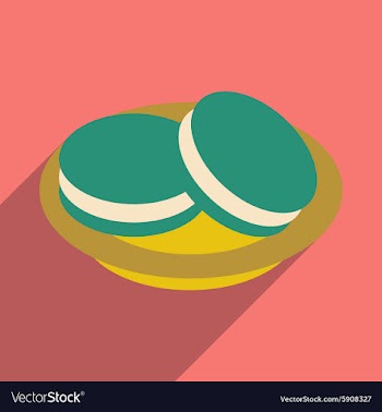 Flat with shadow icon and mobile application ice vector image