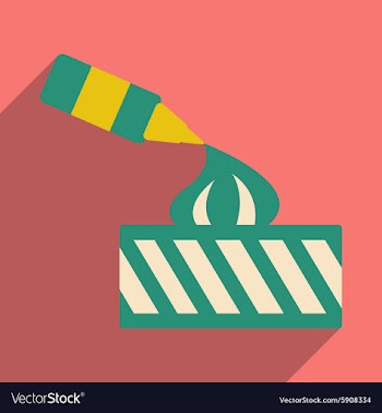 Flat with shadow icon and mobile application ice vector image