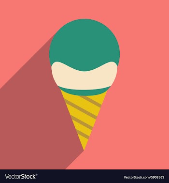 Flat with shadow icon and mobile application ice vector image