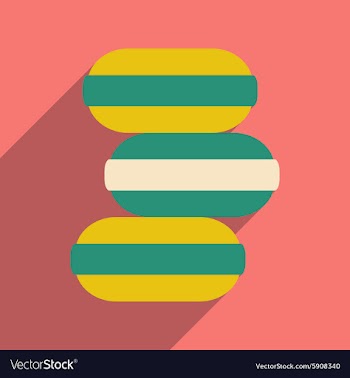 Flat with shadow icon and mobile application ice vector image