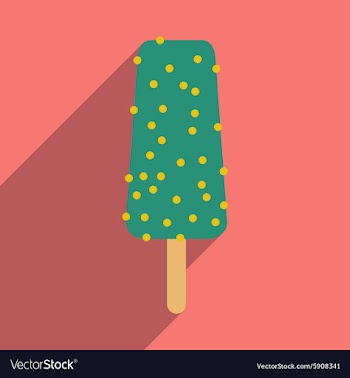 Flat with shadow icon and mobile application ice vector image