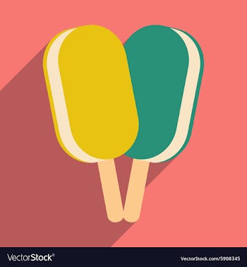 Flat with shadow icon and mobile application ice vector image