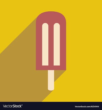 Flat with shadow icon and mobile application ice vector image