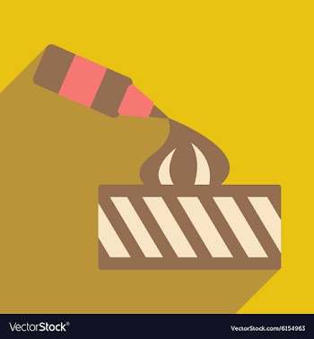 Flat with shadow icon and mobile application ice vector image