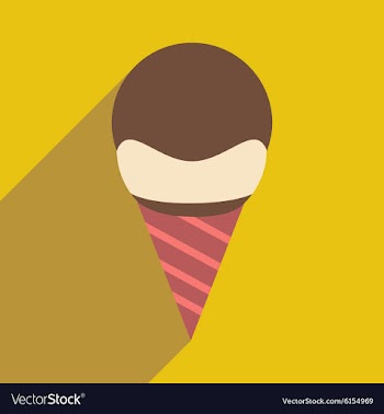 Flat with shadow icon and mobile application ice vector image