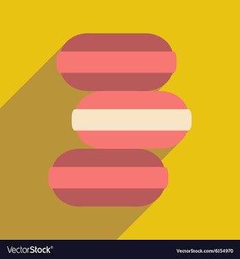 Flat with shadow icon and mobile application ice vector image