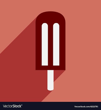 Flat with shadow icon and mobile application ice vector image