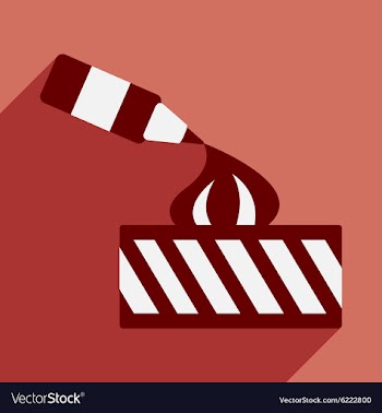 Flat with shadow icon and mobile application ice vector image