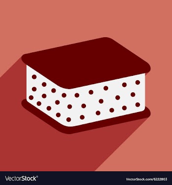 Flat with shadow icon and mobile application ice vector image