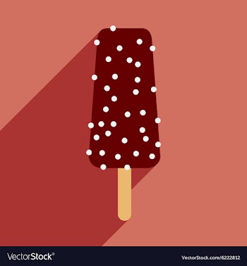Flat with shadow icon and mobile application ice vector image