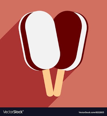 Flat with shadow icon and mobile application ice vector image