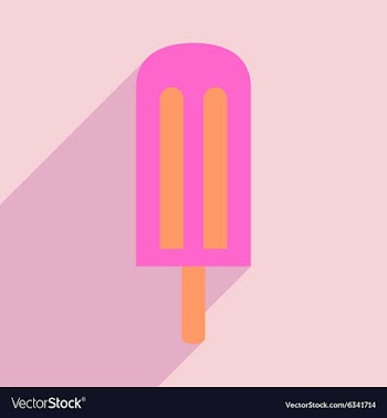Flat with shadow icon and mobile application ice vector image