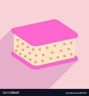Flat with shadow icon and mobile application ice vector image