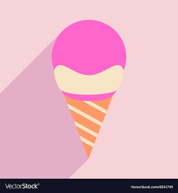 Flat with shadow icon and mobile application ice vector image