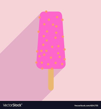Flat with shadow icon and mobile application ice vector image