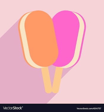 Flat with shadow icon and mobile application ice vector image