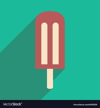 Flat with shadow icon and mobile application ice vector image