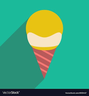 Flat with shadow icon and mobile application ice vector image