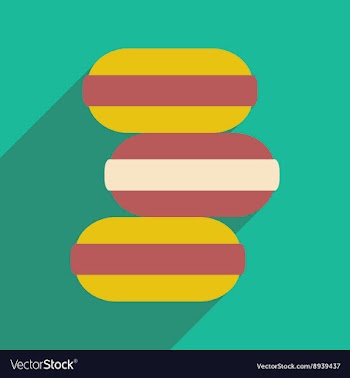 Flat with shadow icon and mobile application ice vector image