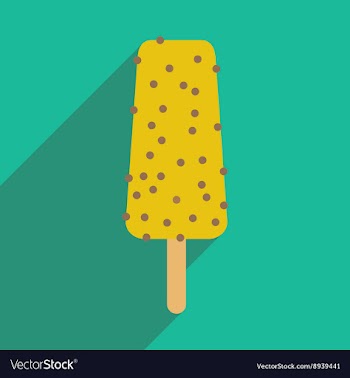 Flat with shadow icon and mobile application ice vector image