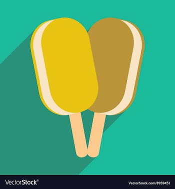 Flat with shadow icon and mobile application ice vector image