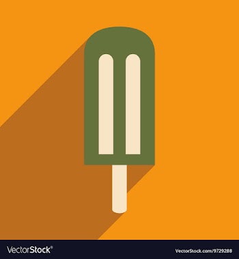 Flat with shadow icon and mobile application ice vector image