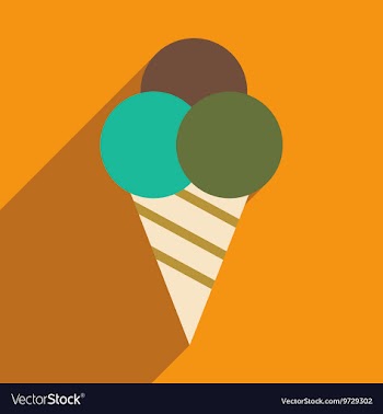 Flat with shadow icon and mobile application ice vector image
