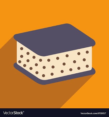 Flat with shadow icon and mobile application ice vector image