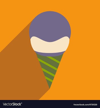 Flat with shadow icon and mobile application ice vector image