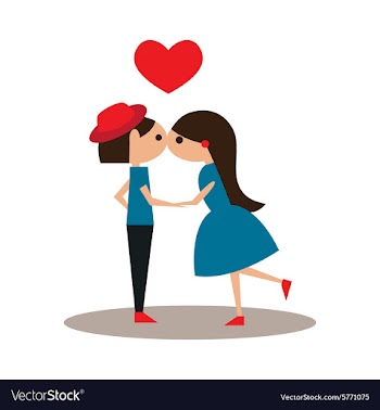 Flat with shadow icon and mobile application kiss vector image