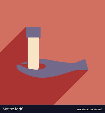 Flat with shadow icon and mobile application lab vector image