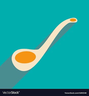 Flat with shadow icon and mobile application ladle vector image